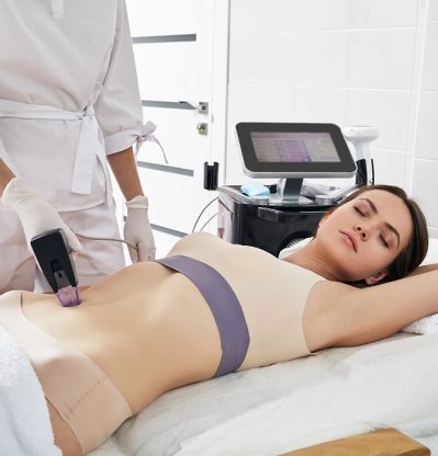 Woman,During,Rf,Lifting,Procedure,For,Her,Body,Skin,Tightening